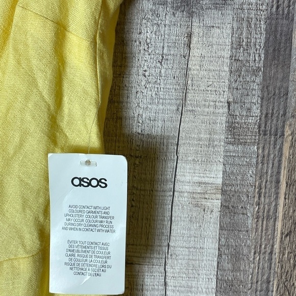 ASOS Yellow Linen Dress NWT - Picture 4 of 7